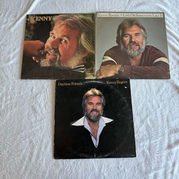 United Artists Records Other - Kenny Rogers Vinyl Lot Kenny, Love or Something like it, &Daytime Friends Record